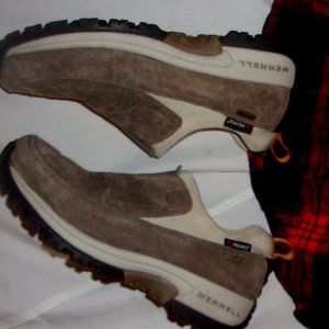 Merrell Women's Taupe Suede Slip-On Trail Sneakers